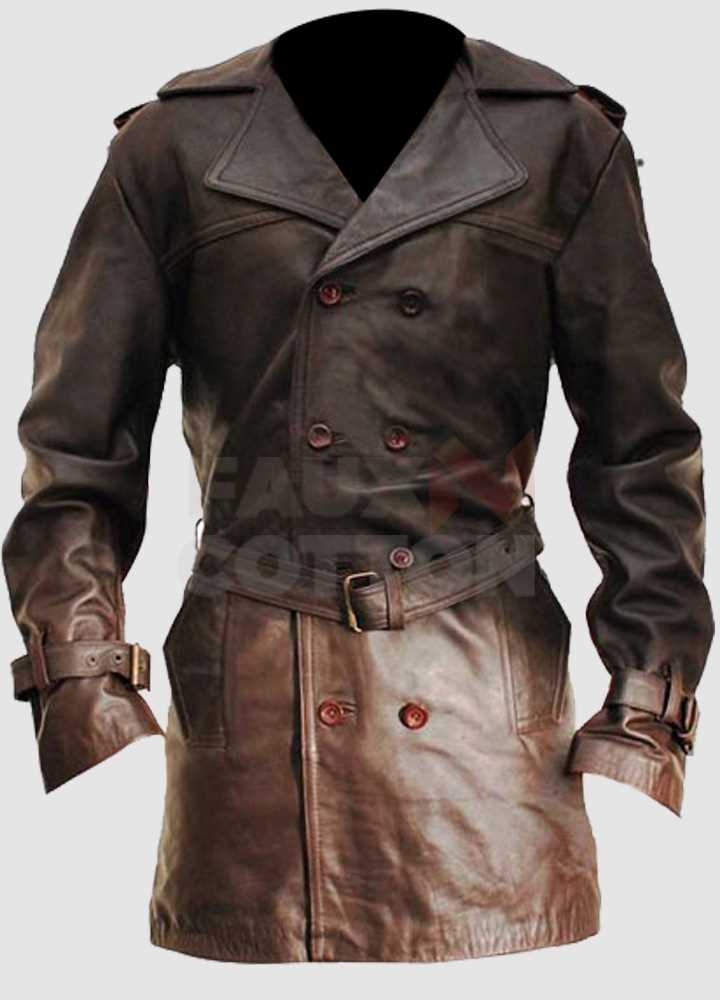 Johnny Depp Sweeney Todd Leather Trench Coat Johnny Depp Sweeney Todd Leather Trench Coat