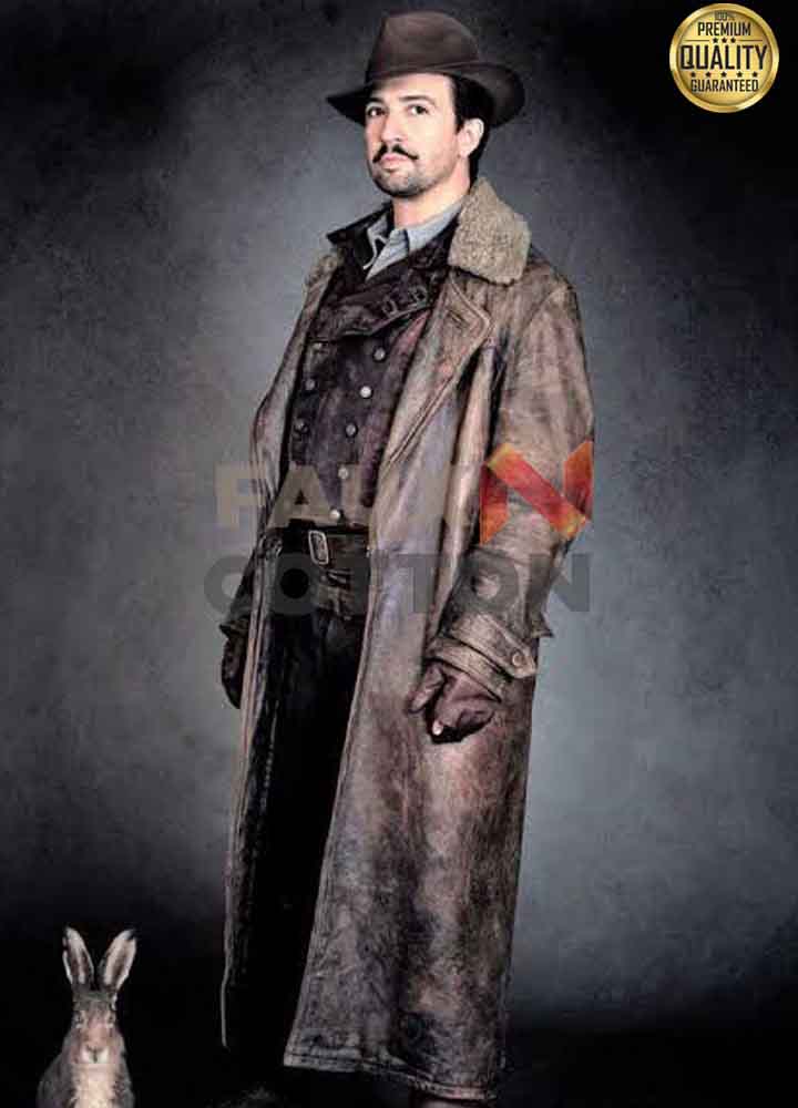 His Dark Materials Lee Scoresby Brown Fur Leather Coat 