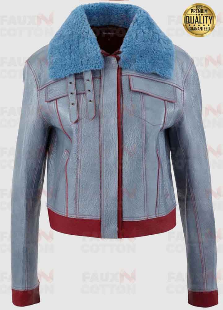 Love Life Sara Yang ( Zoë Chao ) Blue Leather Jacket