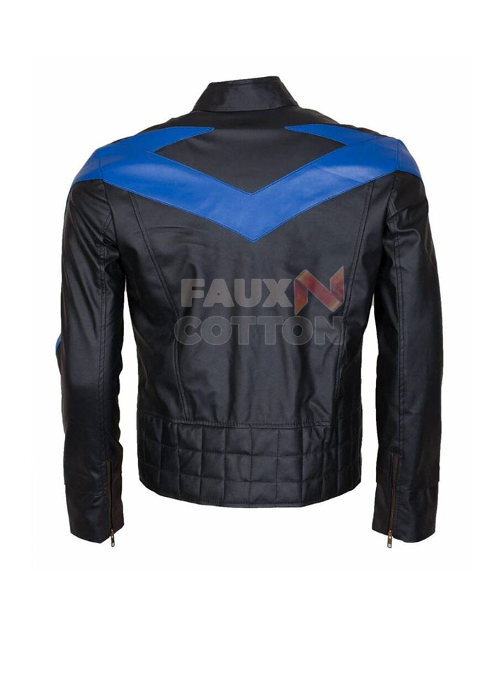 Nightwing Black And Blue Leather Jacket Nightwing Black And Blue Leather Jacket
