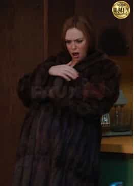 WandaVision Wanda Maximoff Brown Shearling Coat