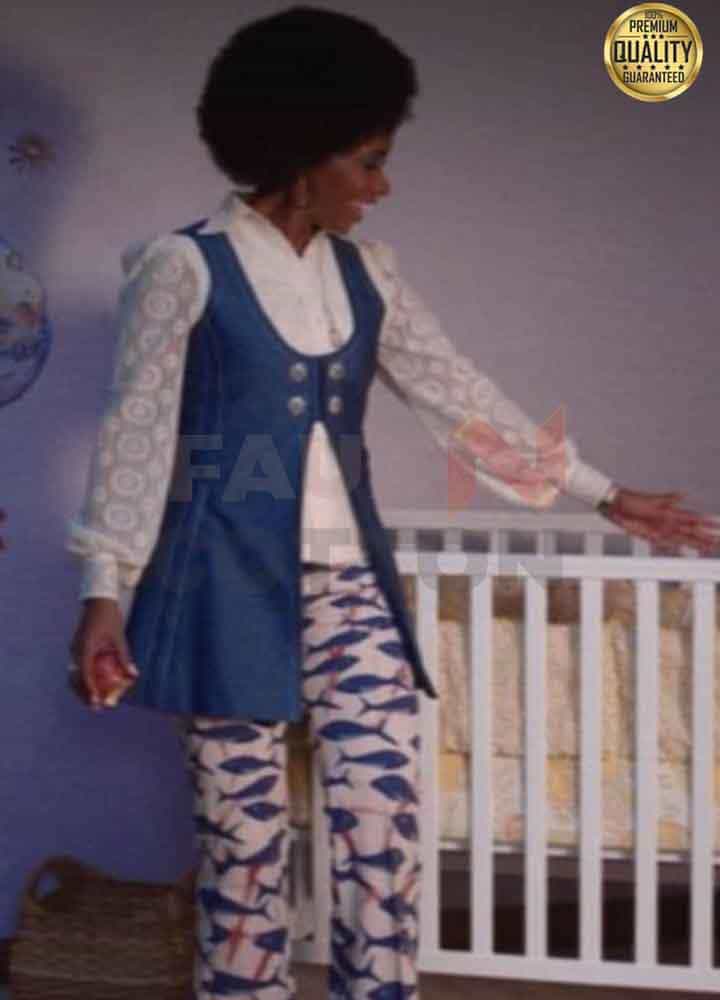 WandaVision Monica Rambeau Blue Long Vest WandaVision Monica Rambeau Blue Long Vest